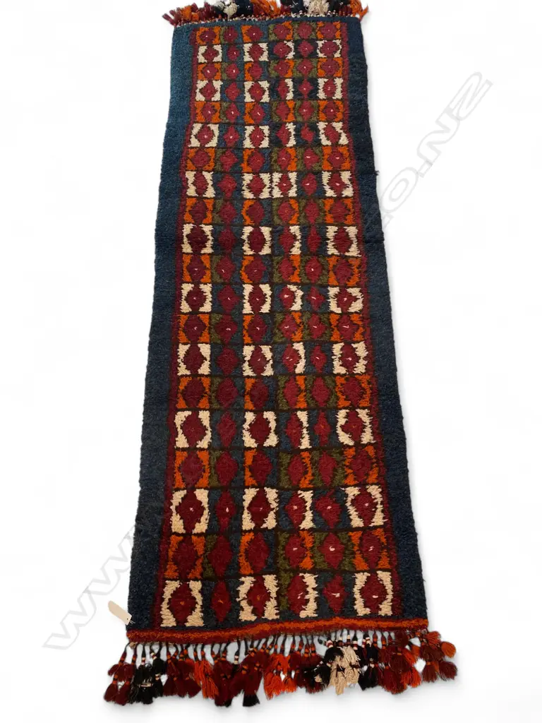 Uzbek/Gabbeh wool bearskin pile runner, Image 1++